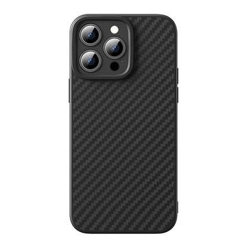 iPhone 15 Pro Baseus-etui i syntetisk fiber + skærmbeskytter i hærdet glas