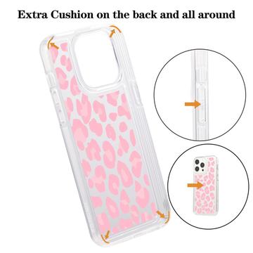 iPhone 15 Pro Fashion TPU Cover - Pink Leopard