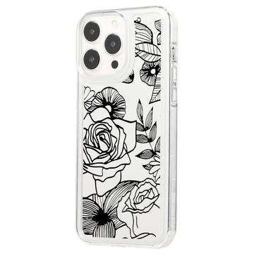 iPhone 15 Pro Fashion TPU Cover - Rose omrids