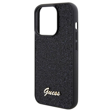 iPhone 15 Pro Guess Disco Metal Script Logo Cover - Sort
