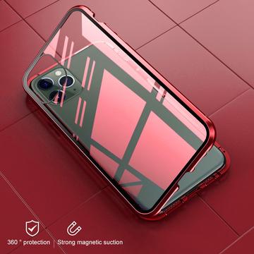 iPhone 15 Pro Magnetisk Cover med Hærdet Glas - Blå