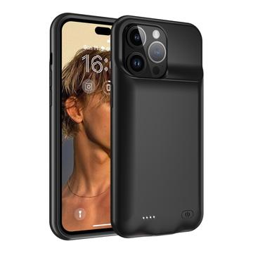 iPhone 15 Pro Max Backup Battericover - 8500mAh - Sort