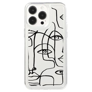 iPhone 15 Pro Max Fashion TPU Cover - abstrakt portræt
