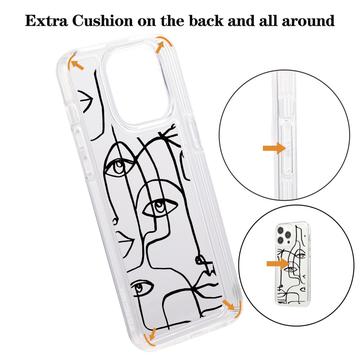 iPhone 15 Pro Max Fashion TPU Cover - abstrakt portræt