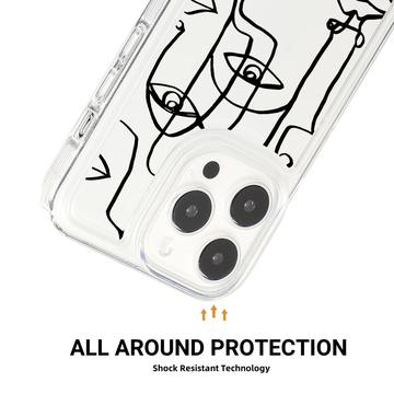 iPhone 15 Pro Max Fashion TPU Cover - abstrakt portræt