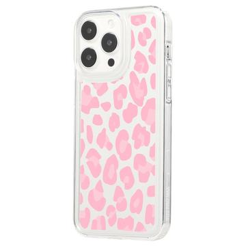 iPhone 15 Pro Max Fashion TPU Cover - Pink Leopard