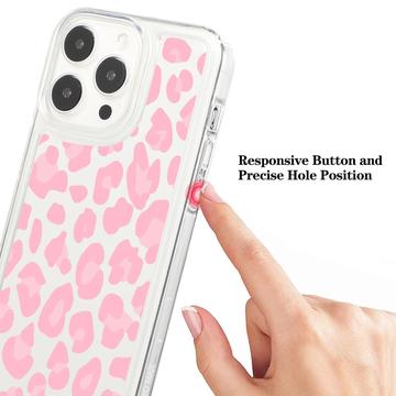 iPhone 15 Pro Max Fashion TPU Cover - Pink Leopard