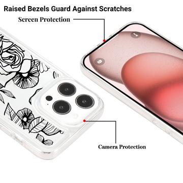 iPhone 15 Pro Max Fashion TPU Cover - Rose omrids