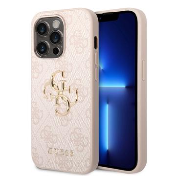 iPhone 15 Pro Max Guess 4G Big Metal Logo Hybrid Cover - Pink