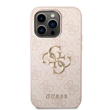 iPhone 15 Pro Max Guess 4G Big Metal Logo Hybrid Cover - Pink