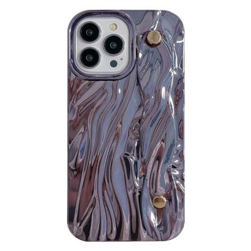 iPhone 15 Pro Max Rynket galvaniseret TPU Cover - Lilla