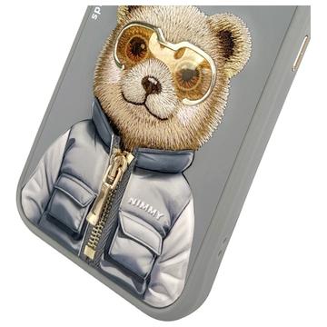 iPhone 15 Pro Nimmy Friends Cool&Cute 2.0 bjørne cover- grå