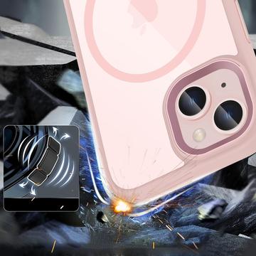 iPhone 15 Tech-Protect Magmat Cover - MagSafe Kompatibel - Pink / Klar