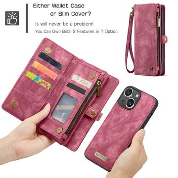 iPhone 16 Caseme 008 2-i-1 Multifunktionel Pung - Rød