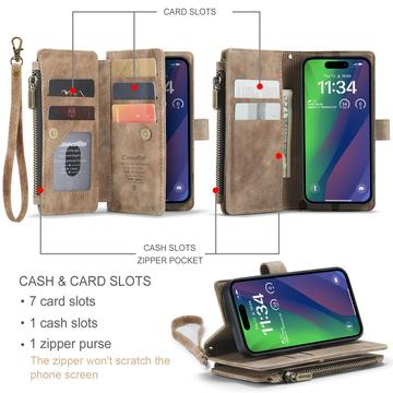 iPhone 16 Caseme C30 Multifunktionel Pung - Brun