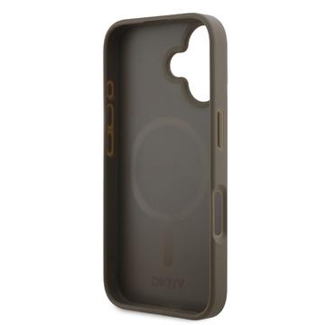 iPhone 16 DKNY Repeat Pattern Bottom Stripe Cover - MagSafe-kompatibel - Brun