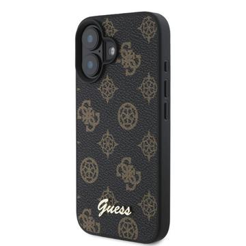 iPhone 16 Guess Peony Script Cover - MagSafe-kompatibel - Sort