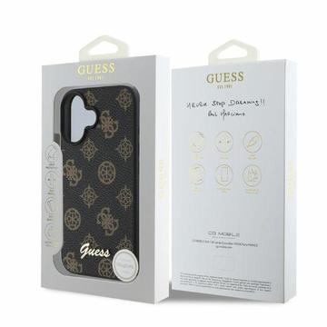 iPhone 16 Guess Peony Script Cover - MagSafe-kompatibel - Sort
