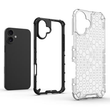 iPhone 16 Honeycomb Armored Hybrid Cover - Rød