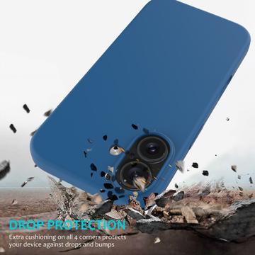 iPhone 16 Liquid Silikone Cover - Blå