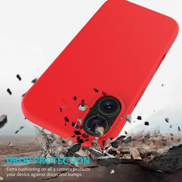 iPhone 16 Liquid Silikone Cover - Rød