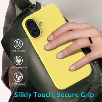 iPhone 16 Liquid Silikone Cover - Gul