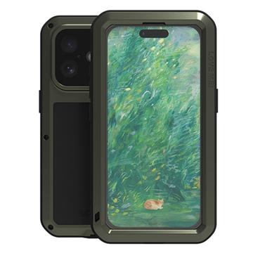 iPhone 16 Love Mei Powerful Hybrid Cover - Grøn