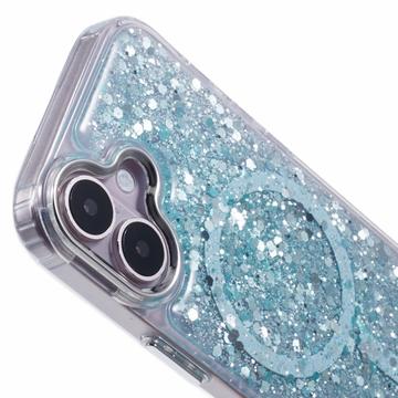 iPhone 16 MagSafe-kompatibel Glitter Pailletter Epoxy Cover - Lysegrøn