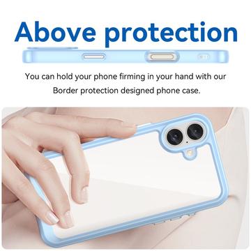 iPhone 16 Plus Anti-Shock Hybrid Cover - Blå