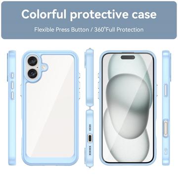 iPhone 16 Plus Anti-Shock Hybrid Cover - Blå