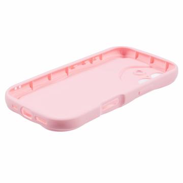 iPhone 16 Plus Candy Color Wavy TPU Cover - Pink
