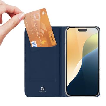 iPhone 16 Plus Dux Ducis Skin Pro Flip Cover - Blå
