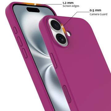 iPhone 16 Plus Liquid Silikone Cover - MagSafe Kompatibel - Lilla