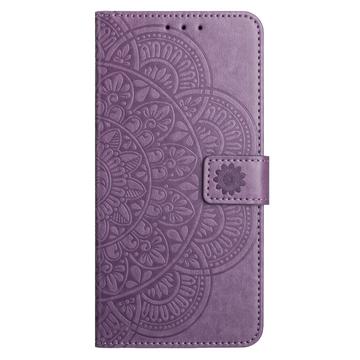 iPhone 16 Plus Mandala Series Etui med Pung - Lilla