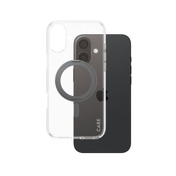 iPhone 16 Plus PanzerGlass Care Kickstand Cover - MagSafe-kompatibel - Klar / Sort