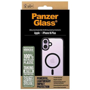 iPhone 16 Plus PanzerGlass HardCase MagSafe-kompatibel Cover - sort / gennemsigtig