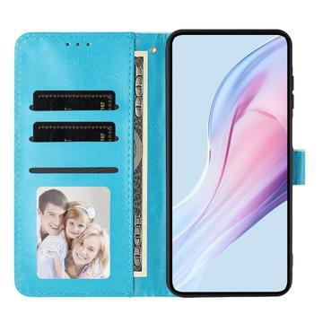 iPhone 16 Plus Pung Etui med Prikket Mønster - Blå