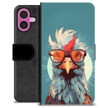iPhone 16 Plus Premium Flip Cover med Pung - Høne