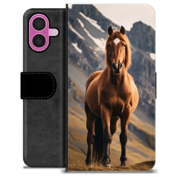iPhone 16 Plus Premium Flip Cover med Pung - Hest