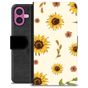 iPhone 16 Plus Premium Flip Cover med Pung - Solsikke