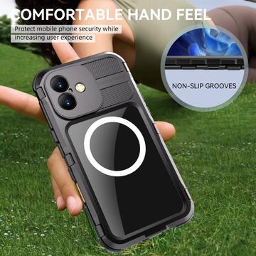 iPhone 16 Plus Shellbox M Series IP68 vandtæt cover - dykkercover med MagSafe-kompatibilitet - Sort