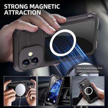 iPhone 16 Plus Shellbox M Series IP68 vandtæt cover - dykkercover med MagSafe-kompatibilitet - Sort