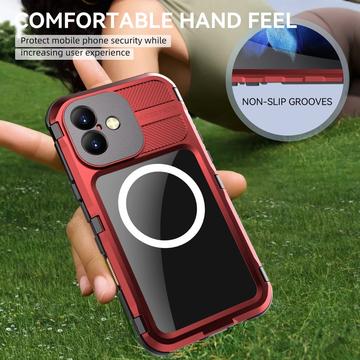 iPhone 16 Plus Shellbox M Series IP68 vandtæt cover - dykkercover med MagSafe-kompatibilitet - rød