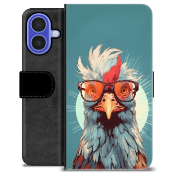 iPhone 16 Premium Flip Cover med Pung - Høne