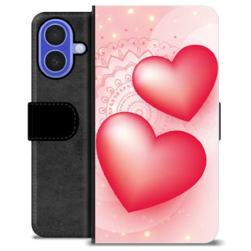 iPhone 16 Premium Flip Cover med Pung - Kærlighed