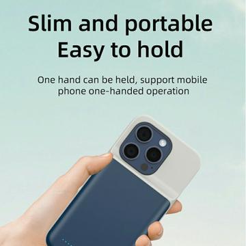 iPhone 16 Pro Backup Battericover - 7000mAh - Hvid