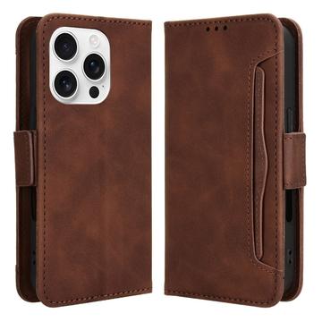 iPhone 16 Pro Kortholder Pung Etui - Brun