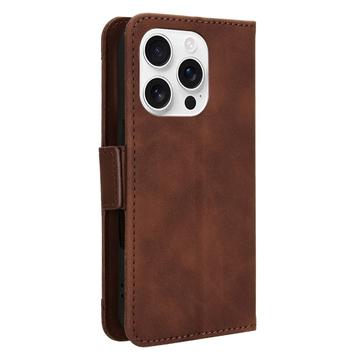 iPhone 16 Pro Kortholder Pung Etui - Brun