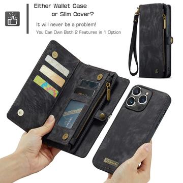 iPhone 16 Pro Caseme 008 2-i-1 Multifunktionel Pung - Sort