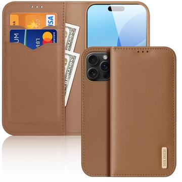 iPhone 16 Pro Dux Ducis Hivo Læderpung - Brun